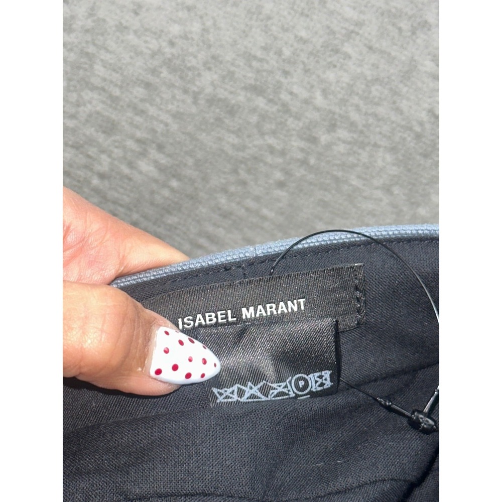 Isabel Marant Newsboy Cap Women 58 Blue Evie Cotton France Made Lined Travel - Picture 9 of 9